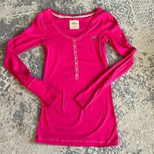 Hollister Pink Women’s large long sleeve shirt